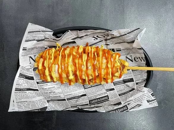 Corn Dogs Mozzarella mit Kartoffelhülle