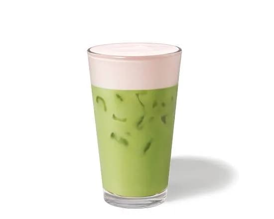 Iced Strawberry Matcha Tea Latte