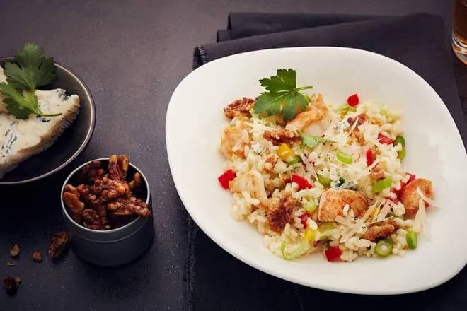 RISOTTO CHICKEN CON GORGONZOLA