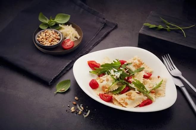 Ravioli con Ricotta e Spinaci