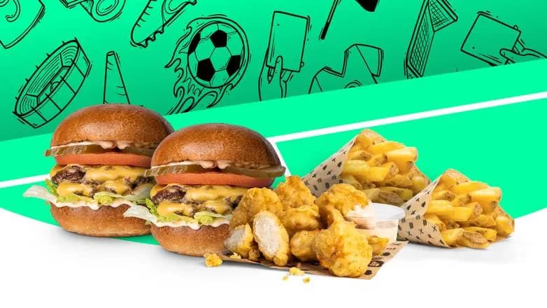 2x DOUBLE SMASH + FRYTKI + POPSY