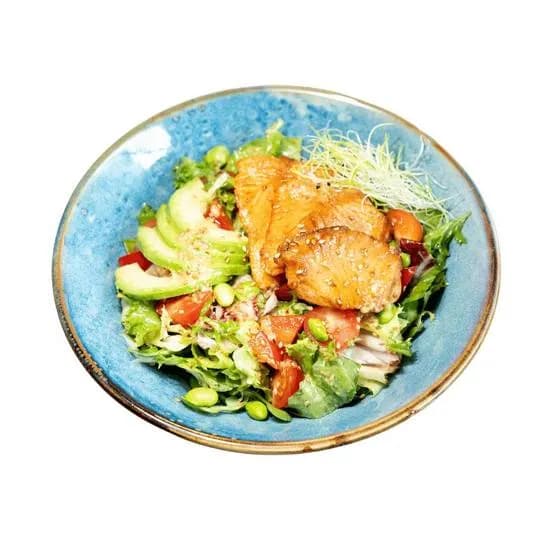 Sałatka z łososiem teriyaki