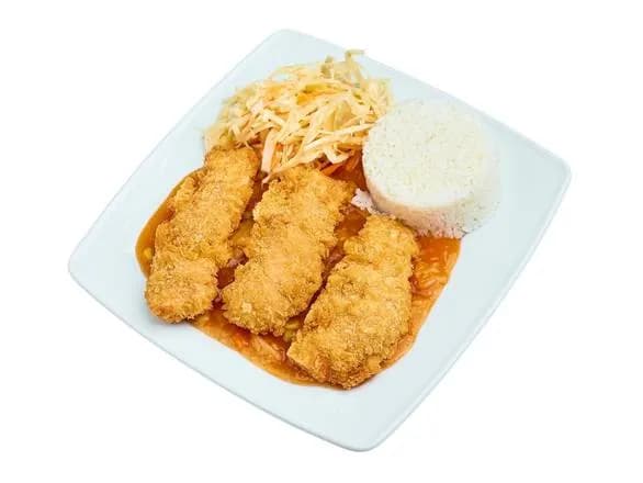 Łosoś chrupiący z łagodnym sosem