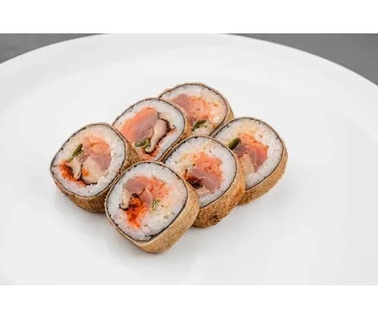 Futomaki łosoś/tuńczyk w tempurze
