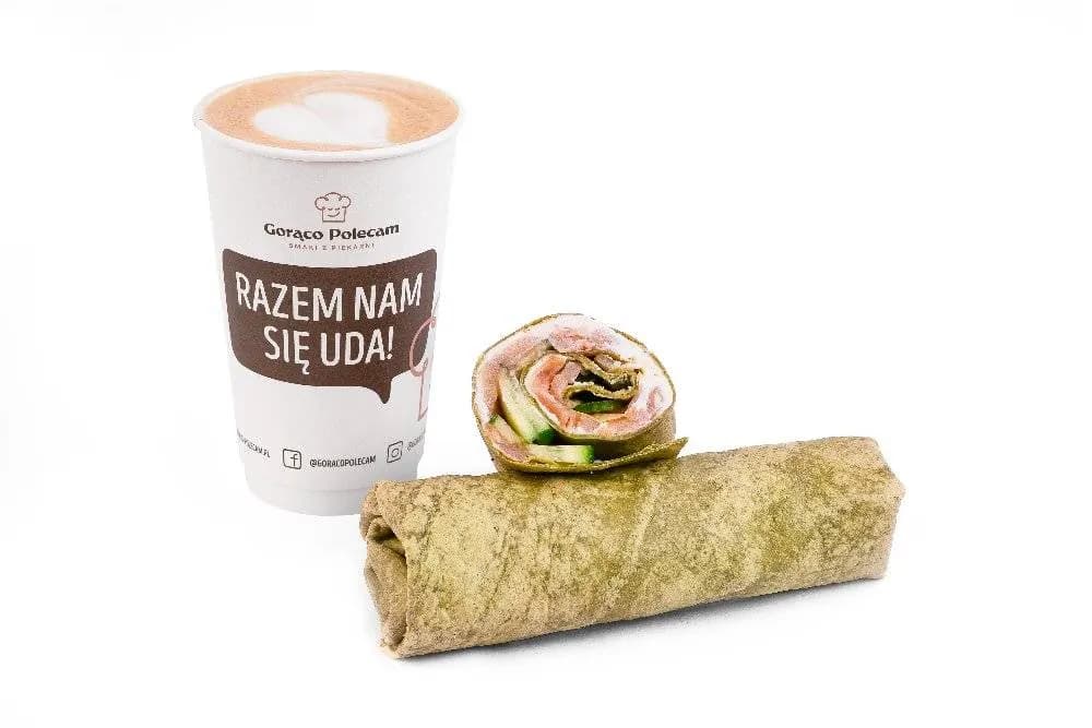 Wrap z łososiem + kawa
