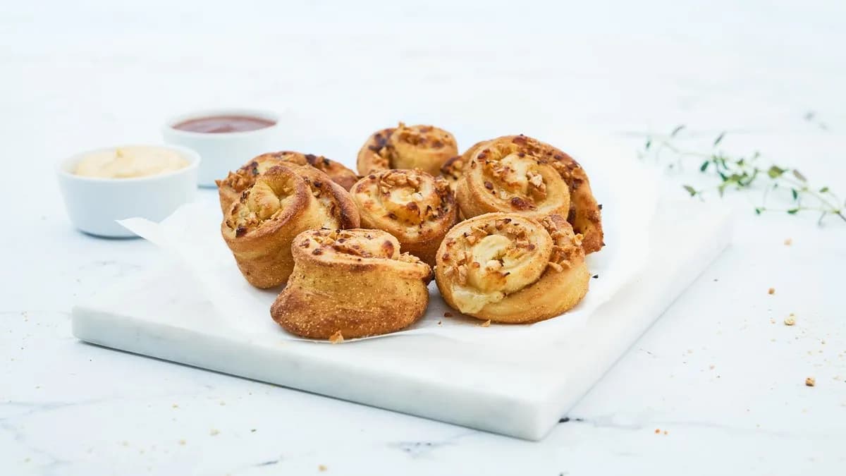 Pizzabrötchen Knoblauch und Mozzarella