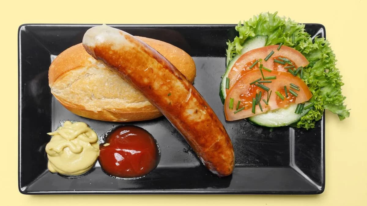 Thüringer Rostbratwurst im Brötchen