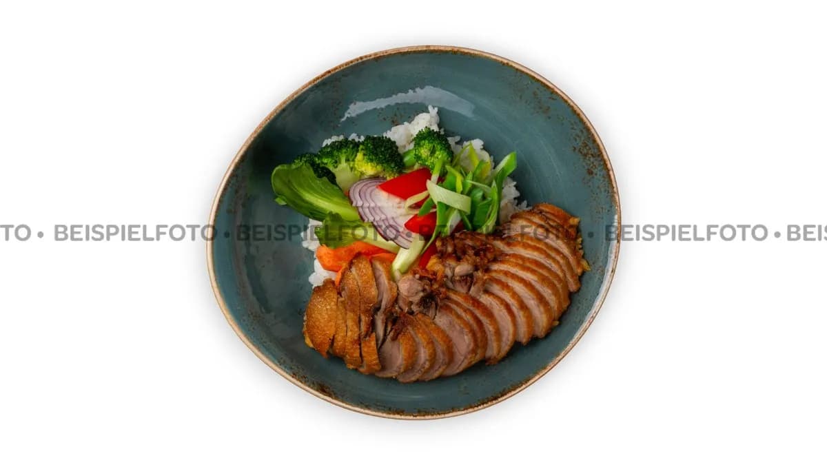 43. Knusprige Entenbrust mit Ananas