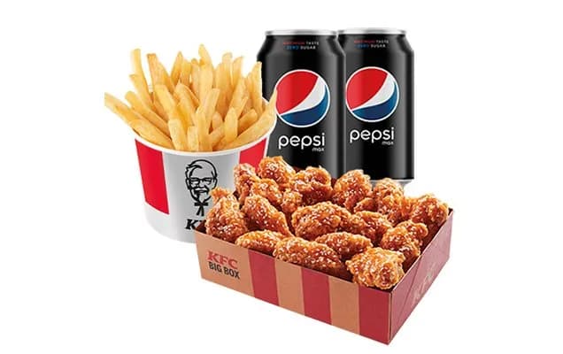 15 California Wings + 2 Üdítő (0,33l) + Sült Burgonya Kosár