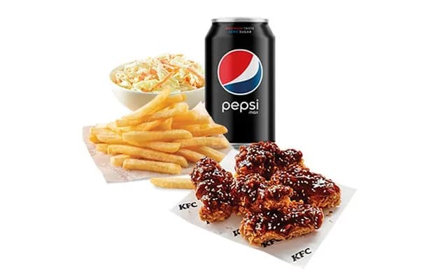 5 Whisky Wings + Üdítő (0,33l) + Normál Sült Burgonya + Káposztasaláta