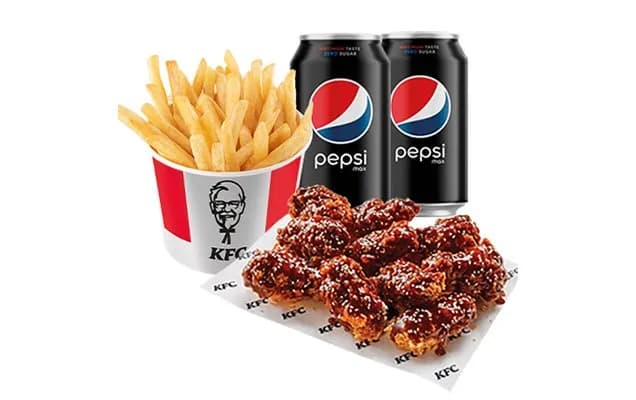 10 Whisky Wings + 2 Üdítő (0,33l) + Sült Burgonya Kosár