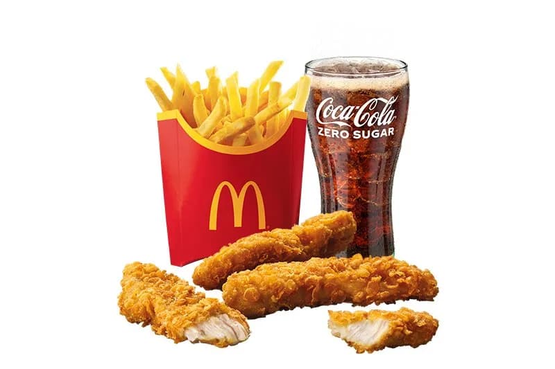 Ropogós csirkemellcsíkok McMenü