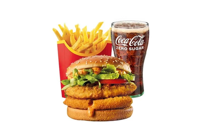 Erős Pistás csirkeburger csípős sajtpogácsával McMenü®