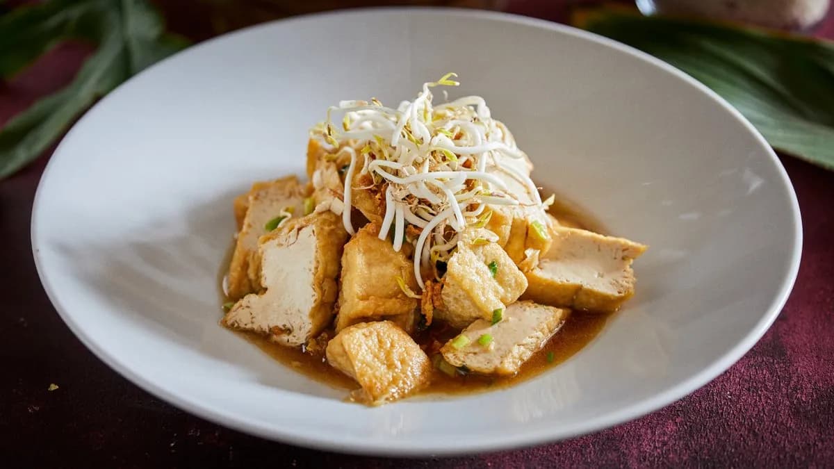 Sült tofu rizsecet & szója