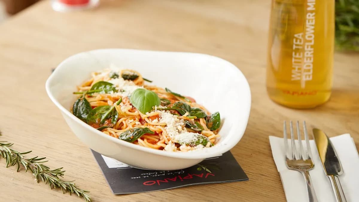 PASTA POMODORO E SPINACI