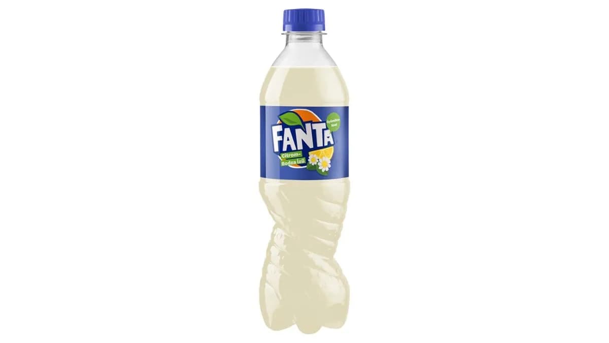 Fanta citrom-bodza ízű energiaszegény szénsavas üdítőital cukorral és édesítőszerekkel 500 ml