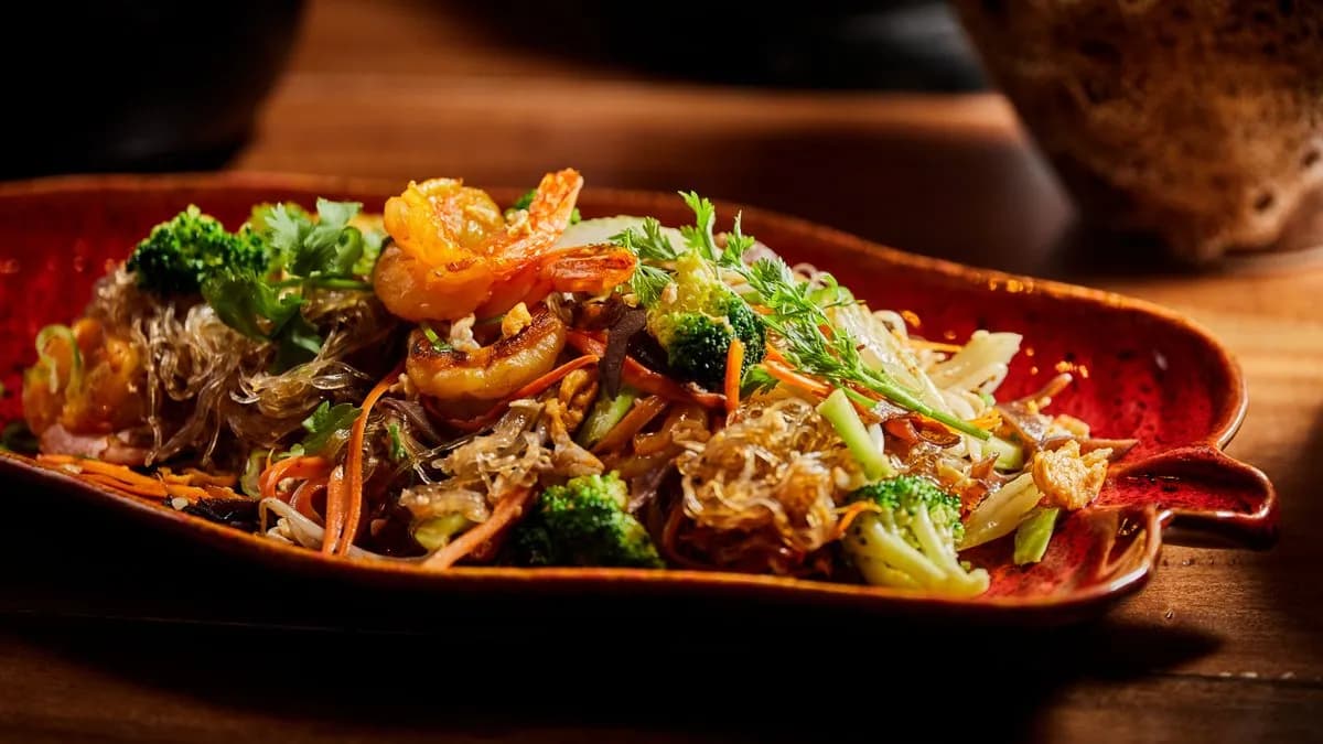 Pad Woon Sen - csirke (Sült Üvegtészta)