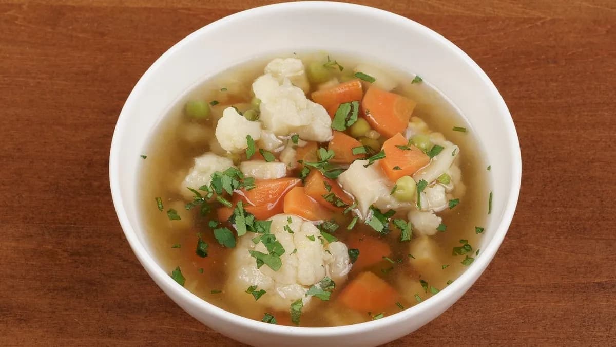 VEGÁN Zöldséges karfiolleves