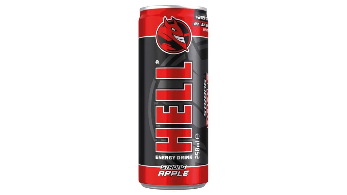 HELL STRONG Apple szénsavas energiaital 250 ml