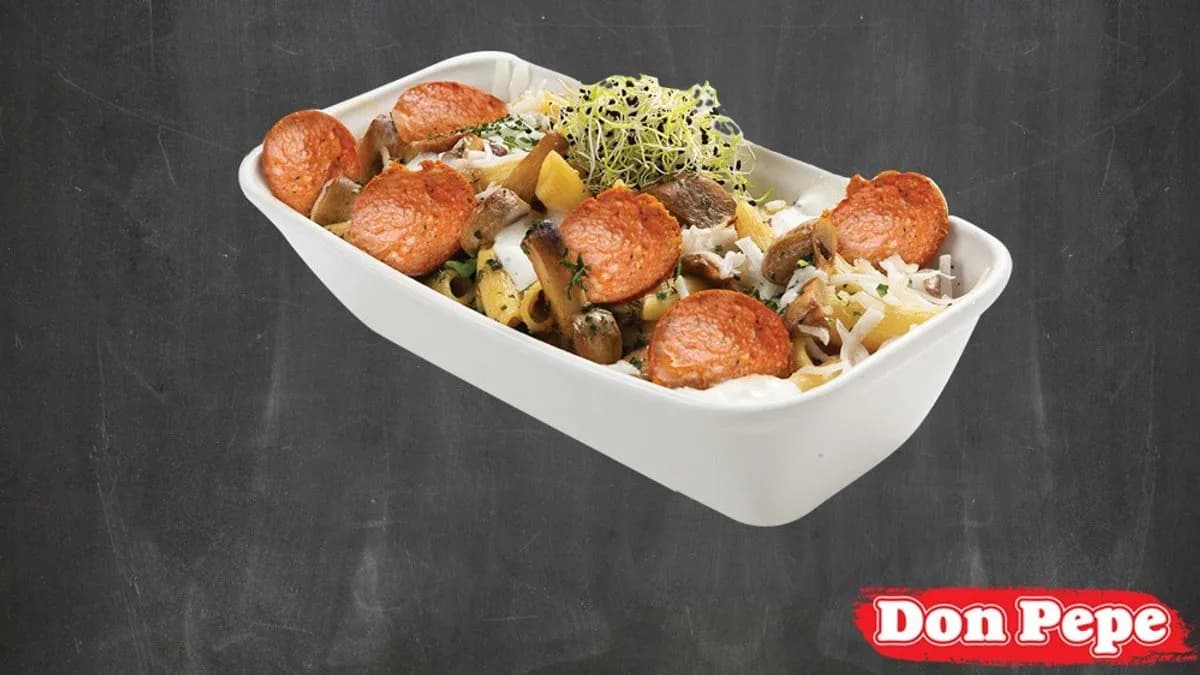 Vegán 'tejfölös' gombaragus penne