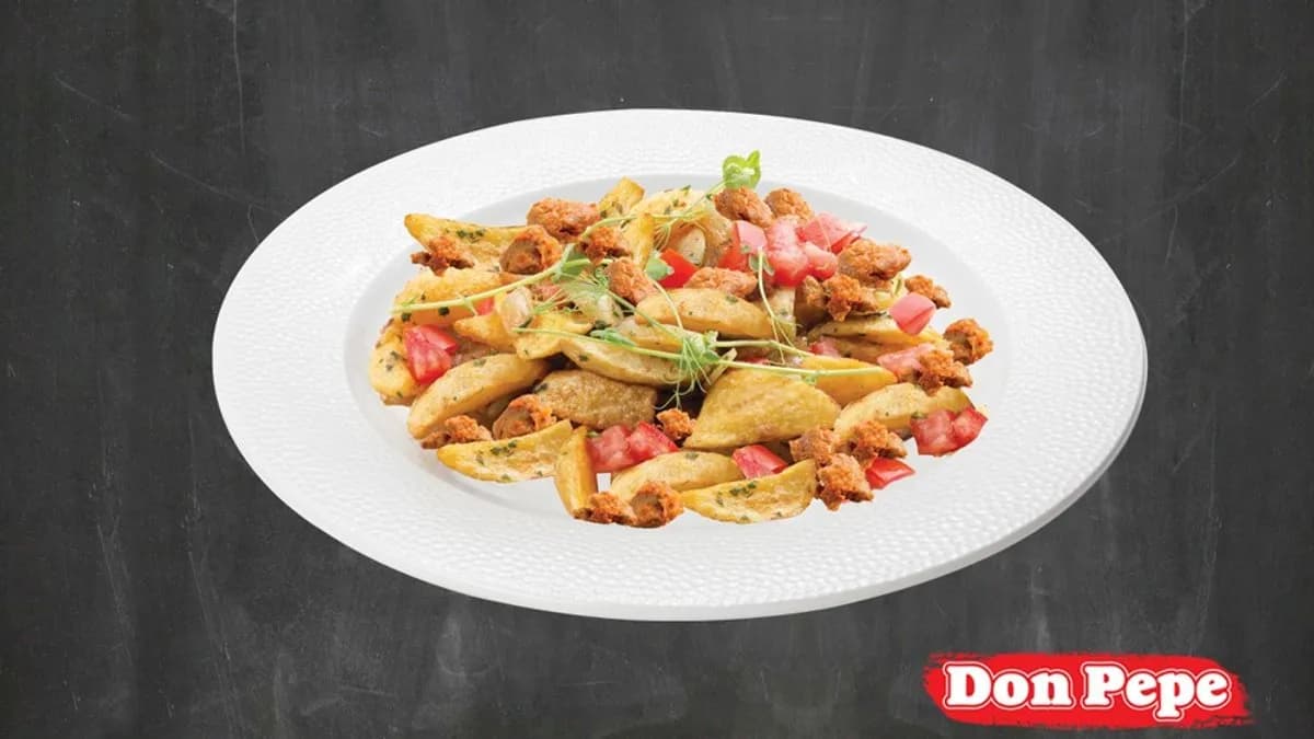 Vegan Brassói búza "hússal" a vagy borsó ’hússal’ házi káposztasalátával