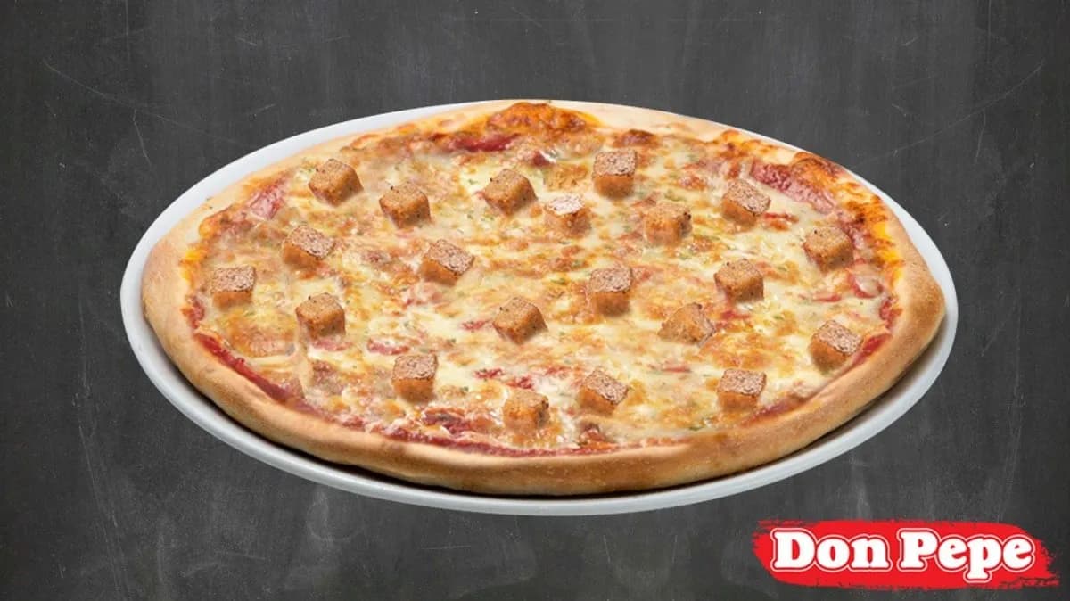 Vegán Borsó'Húsos' pizza