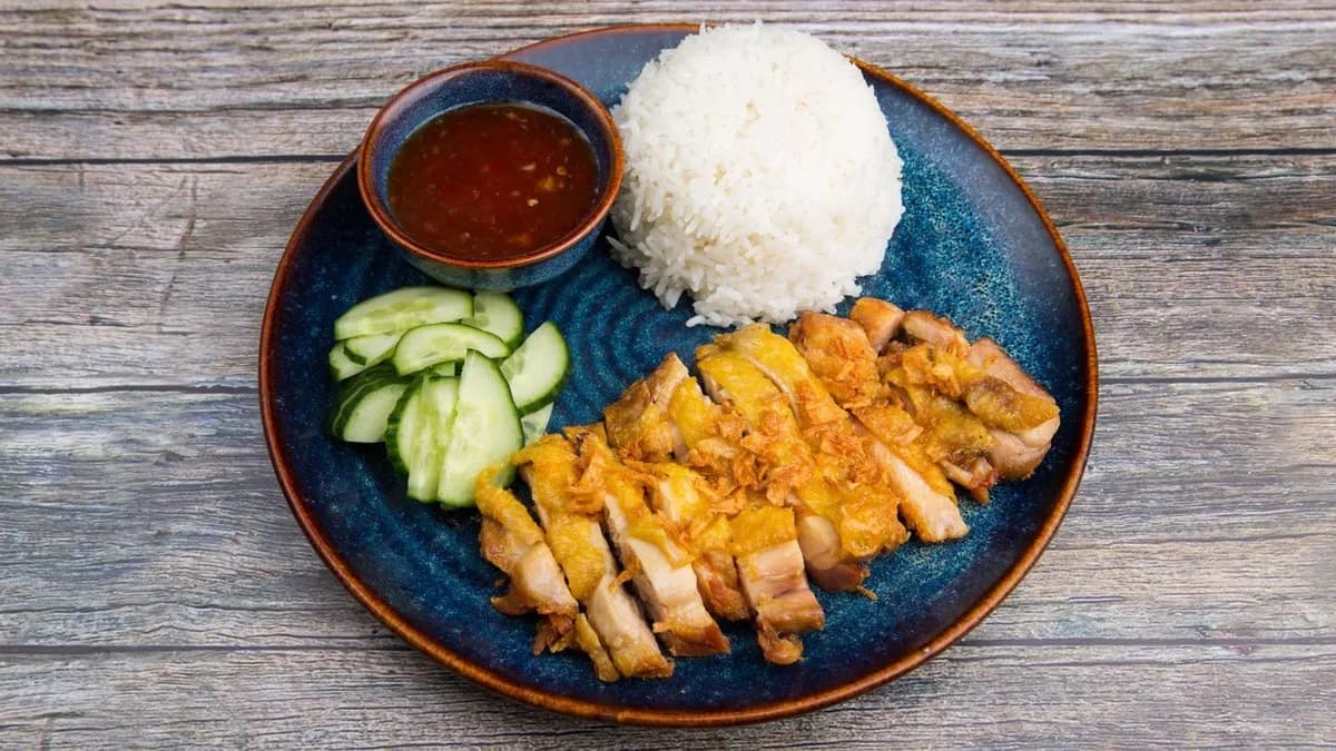 Sült csirkecomb rizzsel