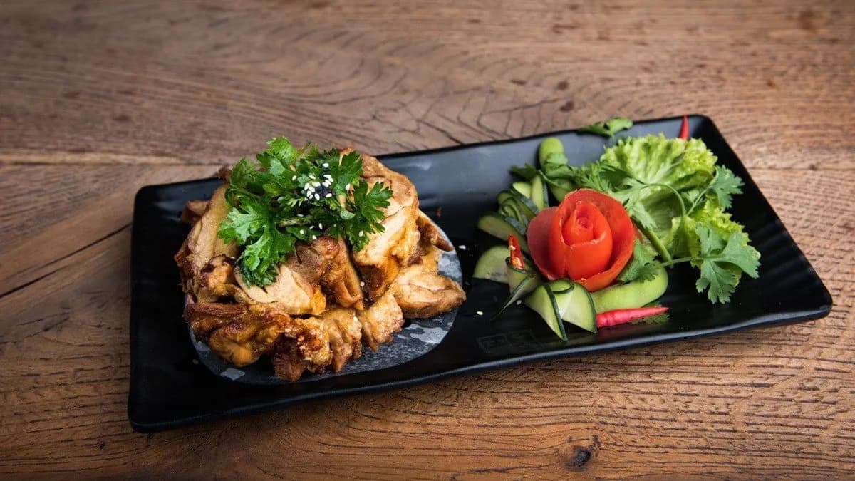 Fried Chicken with Salad C23