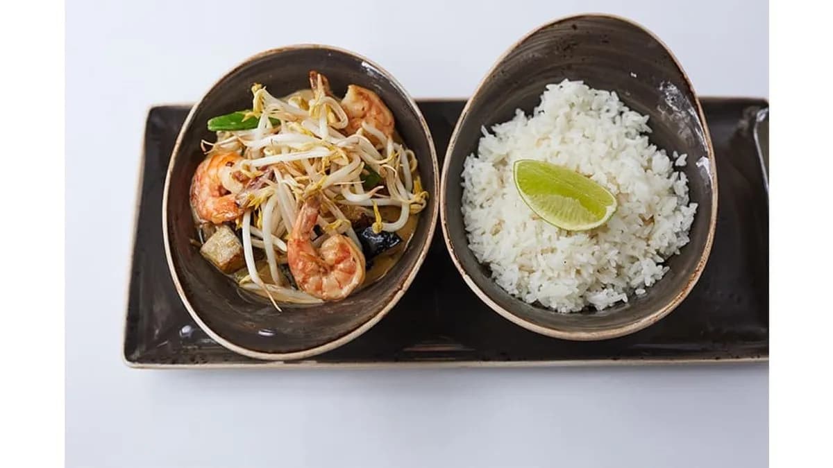 Thai zöld curry garnélával