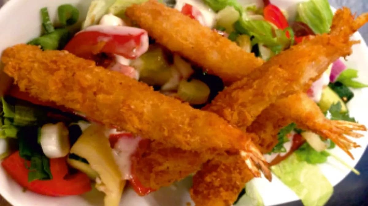 Extra ropogósra sütött torpedó garnéla rákok