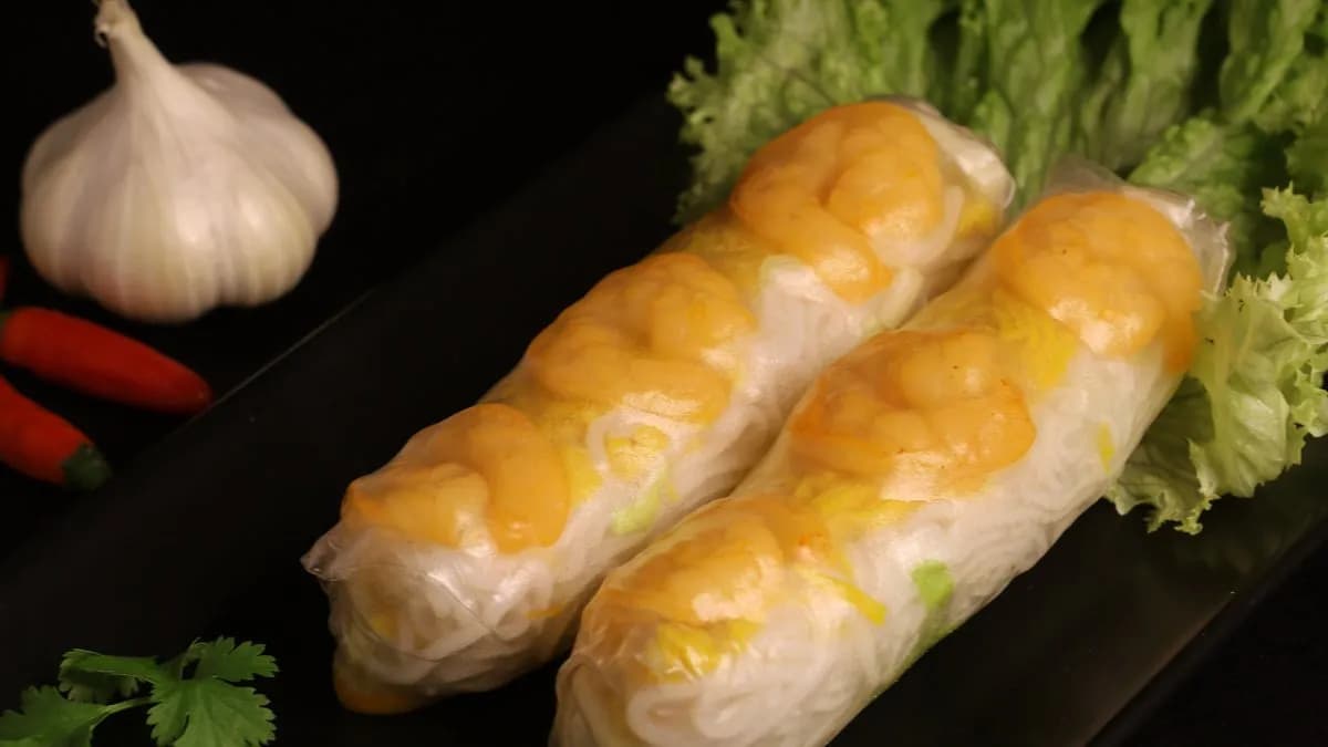 Nyári tekercs,rákkal, hoisin szósszal  2db (nem cuon nhan tom)