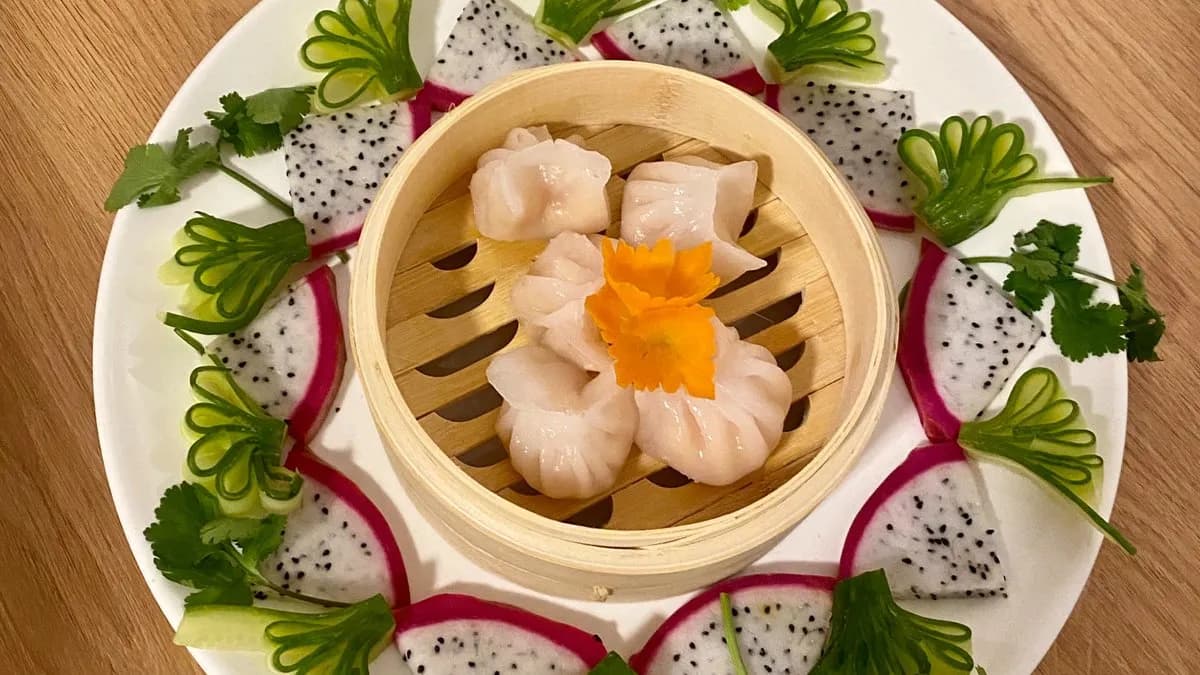 Párolt zöldséges táska,szósszal  4db (ha cao hap nhan rau)