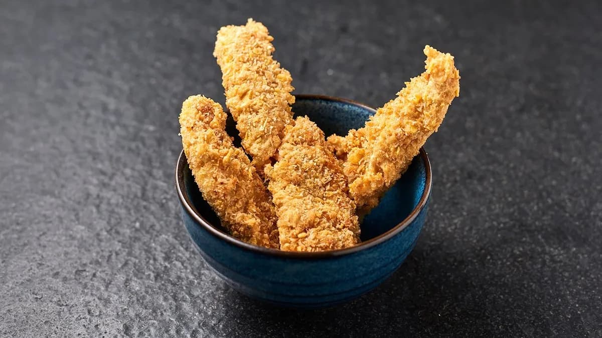 Rántott csirkemell csíkok