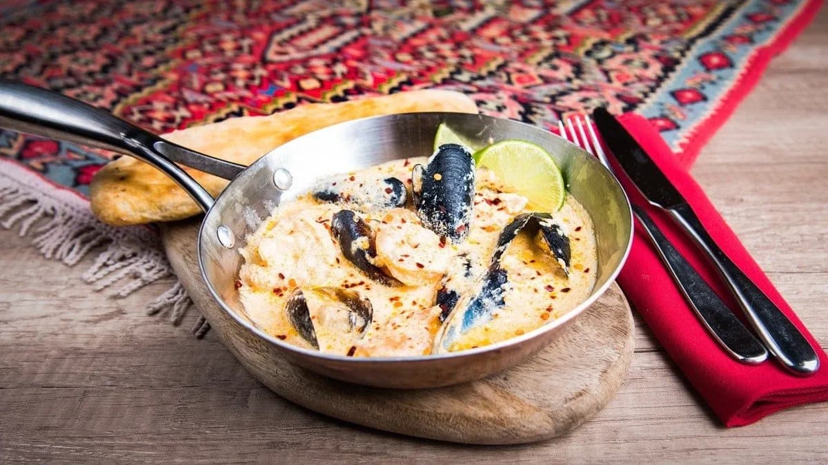 Shkmeruli garnélarák és kagyló