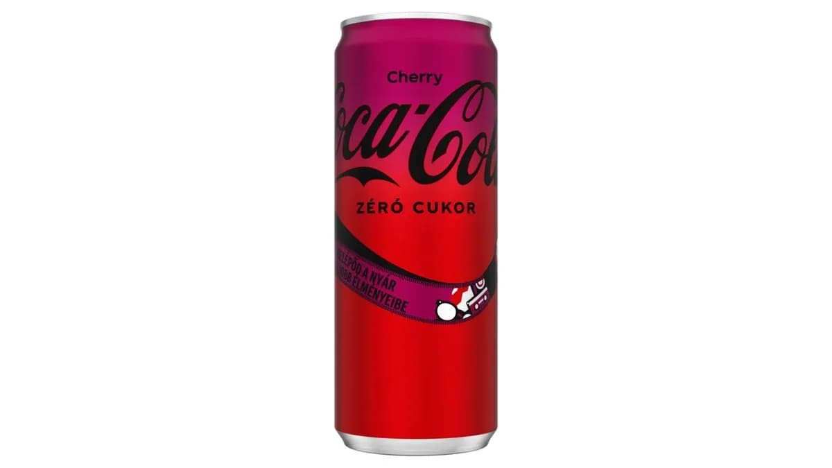 Coca Cola Cherry Zero colaízű energiamentes szénsavas üdítőital, édesítőszerekkel 330 ml