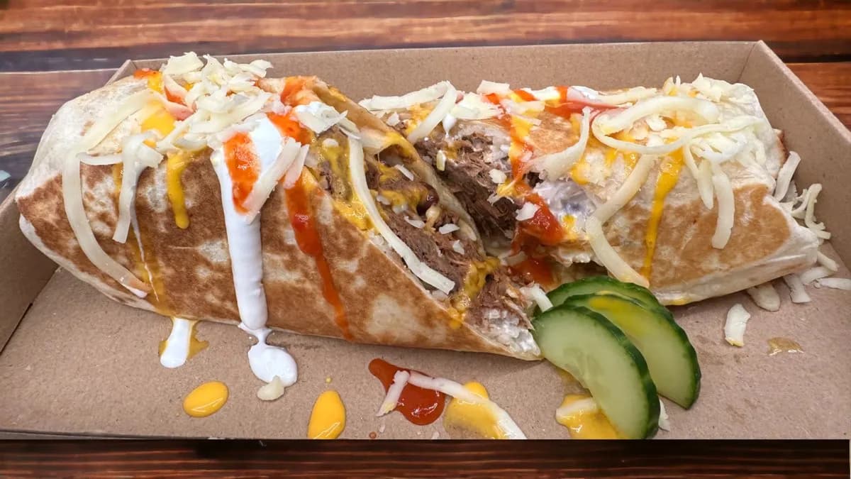 Tépett marha burrito