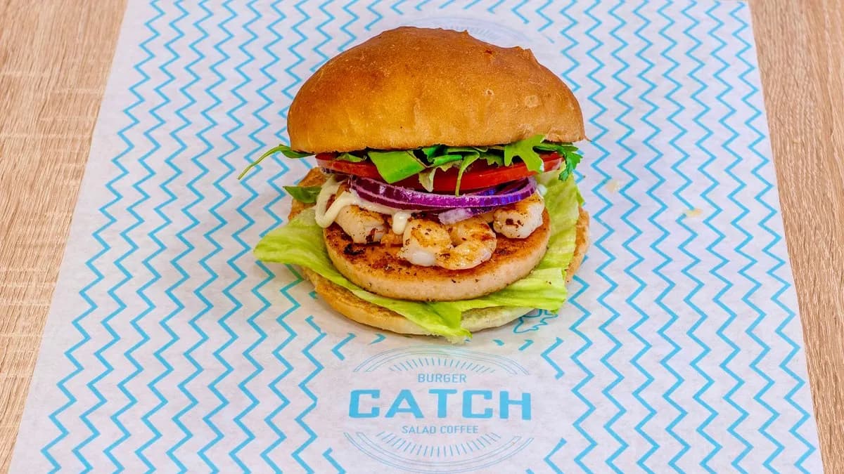 GARNÉLÁS LAZAC BURGER🍤🐟