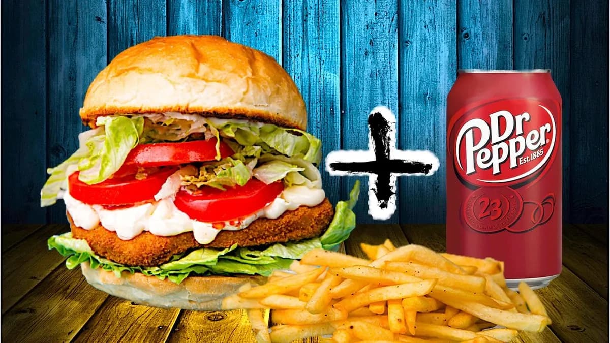 Csibeburger Menü Hasábburgonya + Dr. Pepper 0.33l