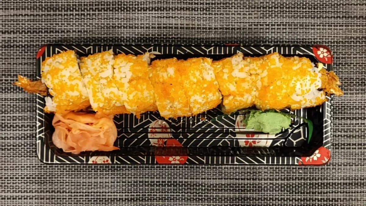 Kaviár,tempura garnélarák  ,japan majonéz #E181