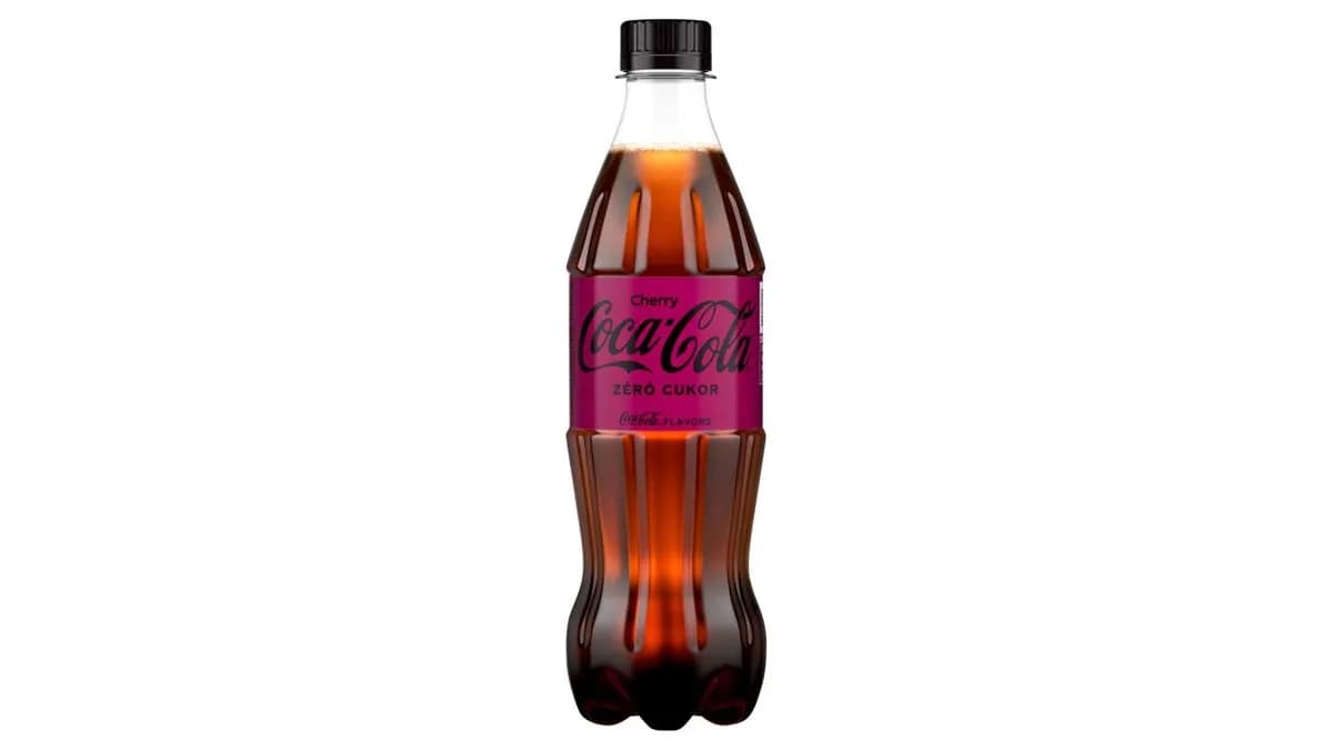 Coca-Cola Zero Cherry colaízű energiamentes szénsavas üdítőital cseresznye ízesítéssel 500 ml