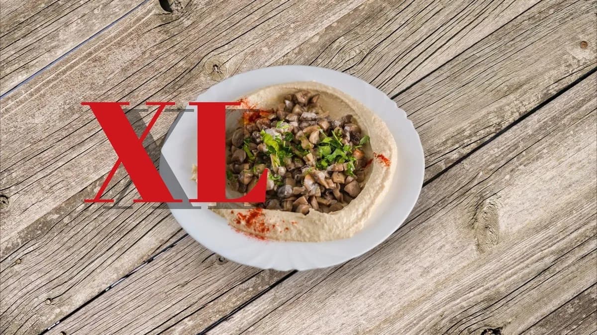 XL Hummusz gombával, pitával