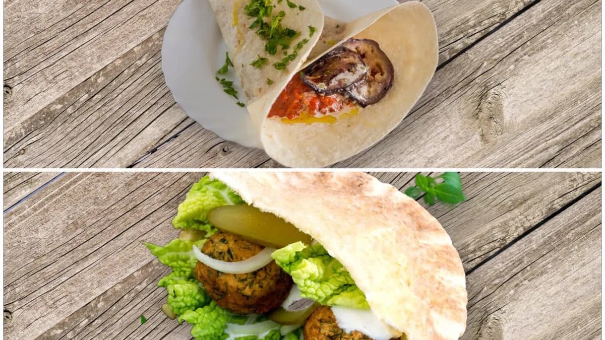 Fetás tekercs + Falafel pita classic