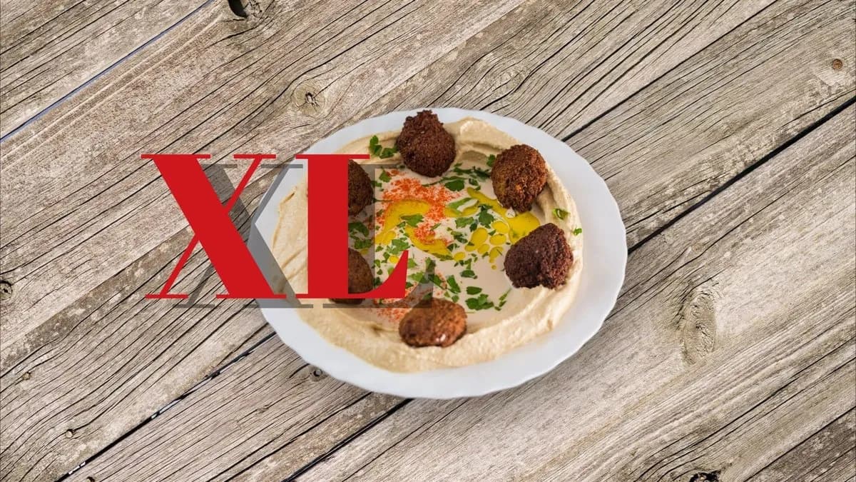 XL Hummusz falafellel, pitával