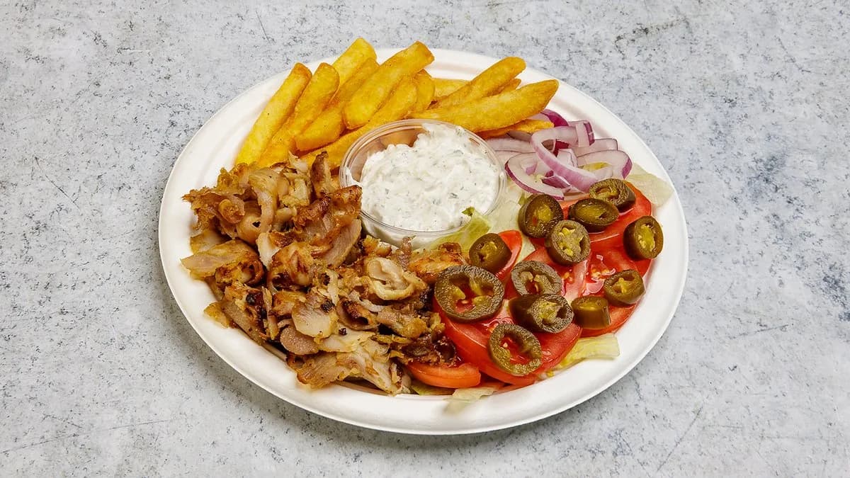 Spicy gyros tál