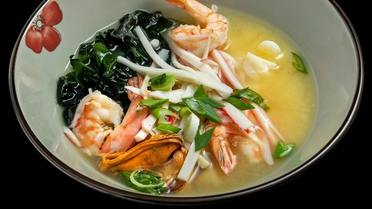 Miso leves tenger gyümölcseivel