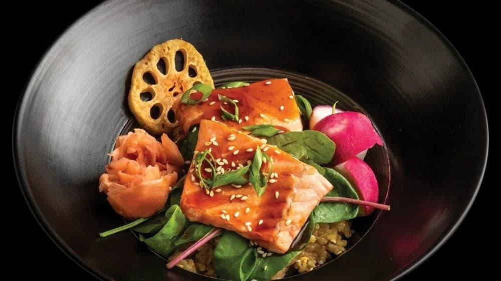 Sült lazac steak don