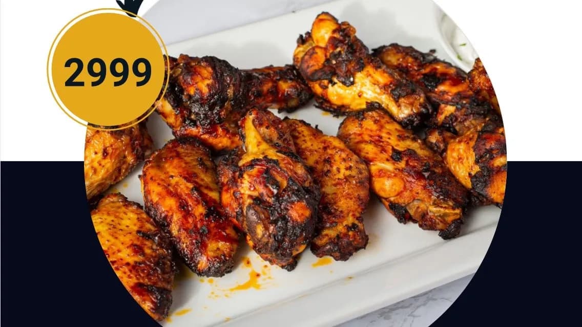 Six pieces of wings Grilled