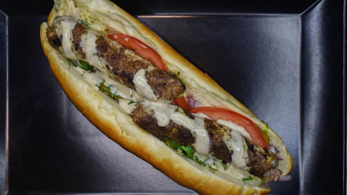 Marha kofta bagett (Beef kofta bagett)