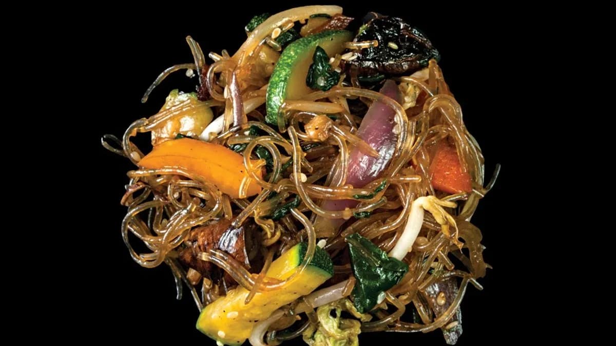 Üvegtészta zöldségekkel