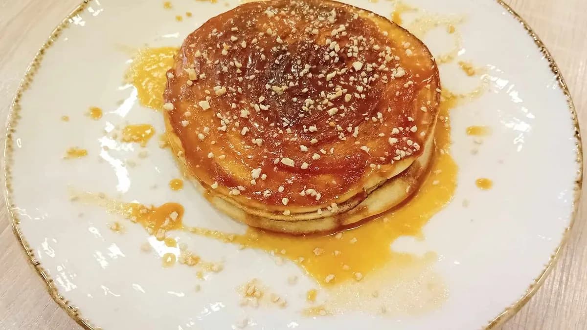 Mogyoróvajas juharszirupos amerikai palacsinta